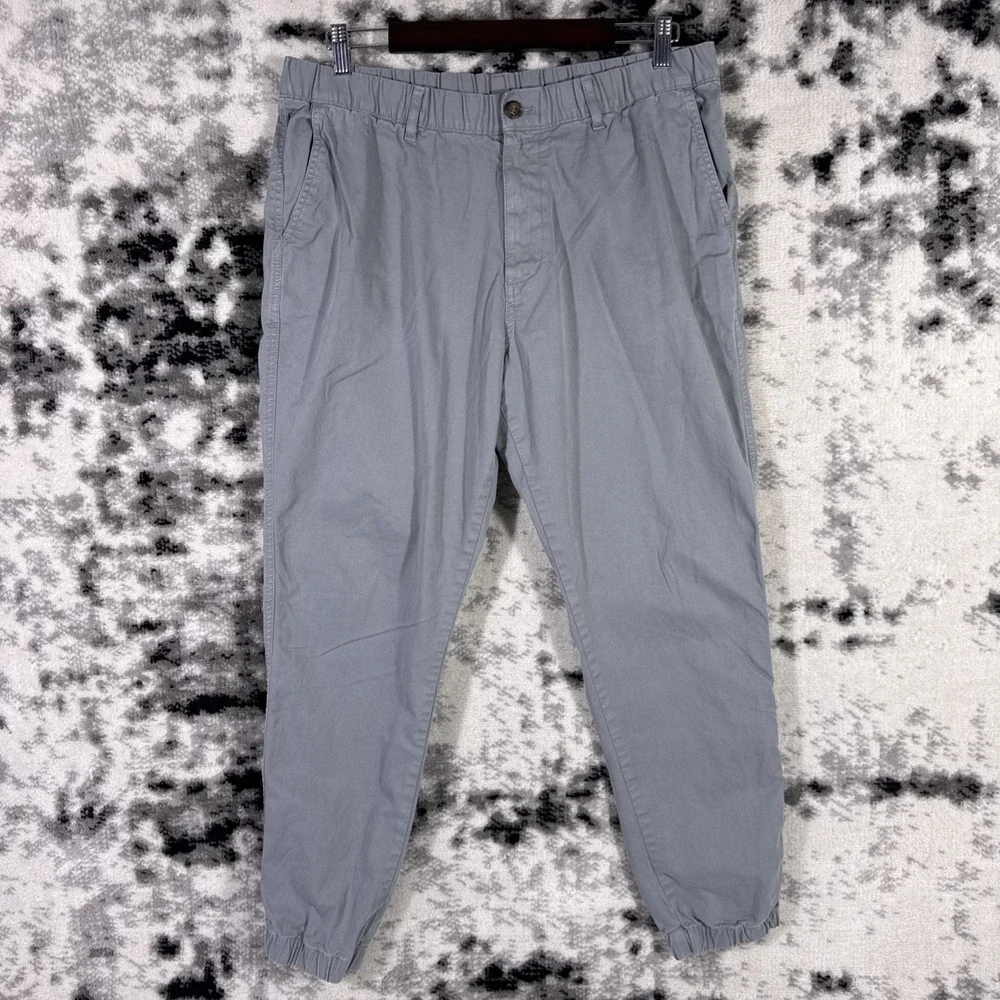 Bear Bottom Pants Mens Extra Large Gray Jogger Cotton Stretch Twill Preppy